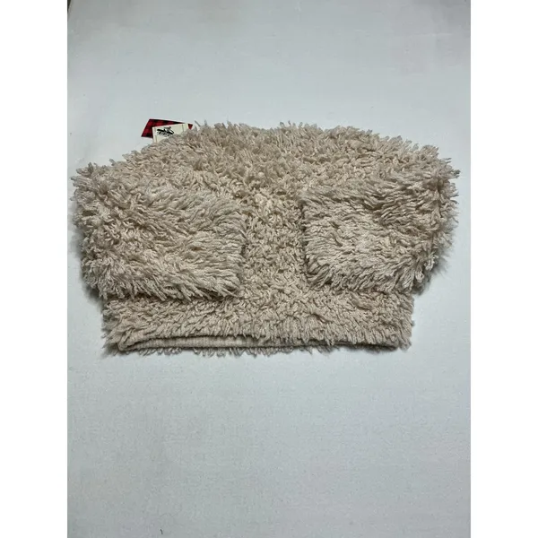 Woolrich x Target Womens Small Shaggy Sweater Cream Fuzzy Cropped NWT $50 - Image 3
