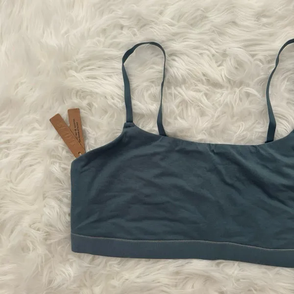 Skims Cotton Jersey Scoop Bralette Kyanite Size 3X - Image 3