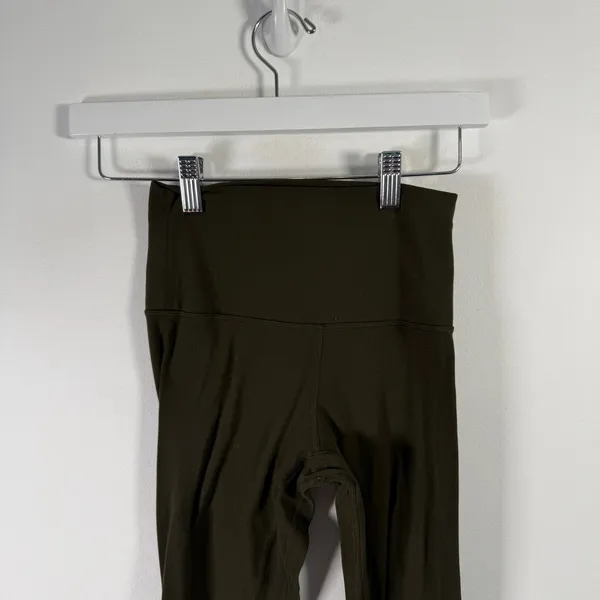 Lululemon Align High Rise Pant Leggings 28" Dark Olive Green Gym Workout Women 2 - Image 3