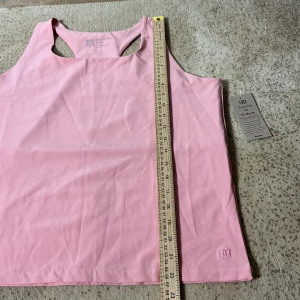 NEW Albion Fit Ad-In Tank Bliss Square Neck Racerback‎ Shelf Bra Top Womens M - Image 2