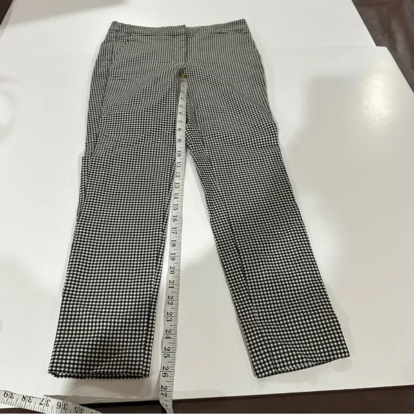 Zara Black & White Gingham‎ Print High Rise Ankle Pants Size S - Image 12