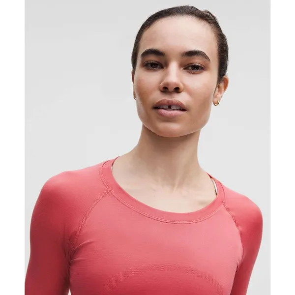 Lululemon Swiftly Tech Long-Sleeve Shirt 2.0 Waist Length Desert Red Size 8 - Image 10