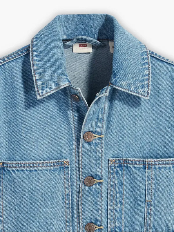 NWOT Levi's Iconic Jumpsuit Light Wash Blue XS Pockets - Image 8