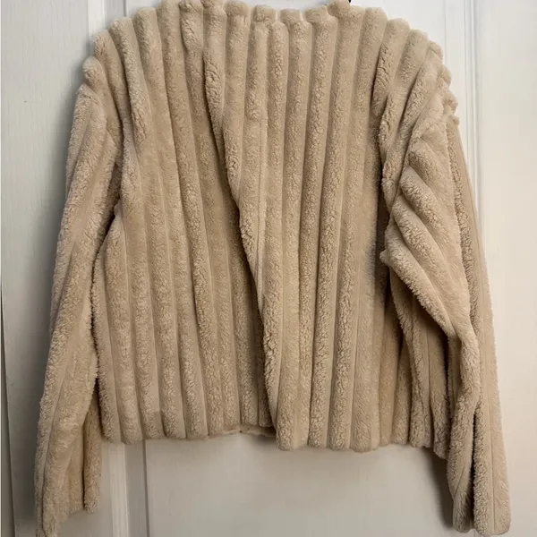 Zara Cream Textured Knit Sweater - Image 3