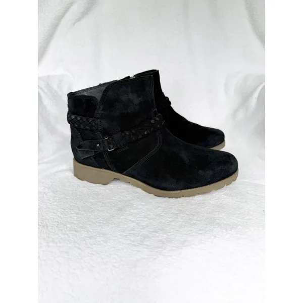 Teva De La Vina Woman’s Size 7 Black Suede Braided Ankle Boots - Image 6
