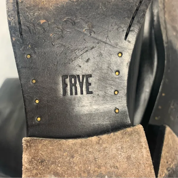 Frye size 9 B Melissa button back riding Black Leather Tall Boots - Image 13