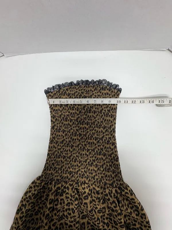 Sky to Moon Leopard Print‎ Strapless Tube Dress - Size S. - Image 8
