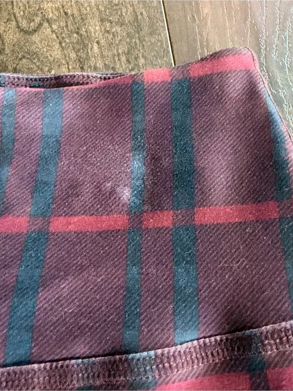 NWT Beyond Yoga Dark Red Plaid Leggings - Image 2
