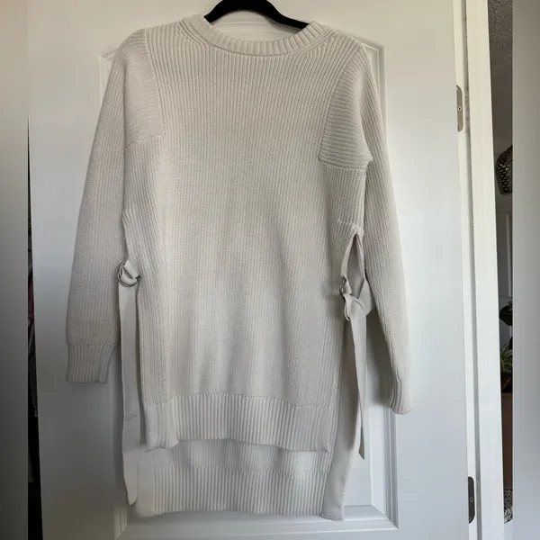 Athleta West End Knit Tunic Sweater in Dove White XXS - Image 3