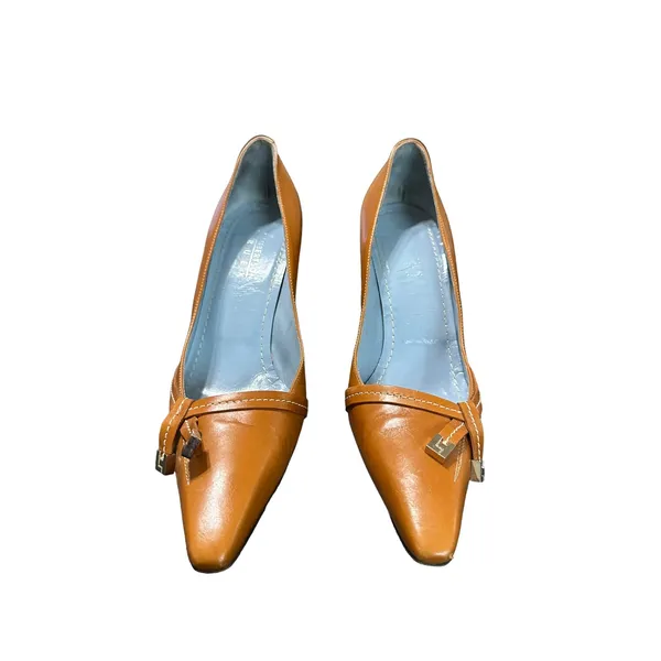 Lambertson truex women's vintage‎ brown pointed stiletto heels size 37.5 - Image 2