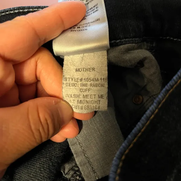 Mother The Rascal Cuff Meet Me at Midnight Jeans Women's 26 Dark‎ Wash Denim - Image 9