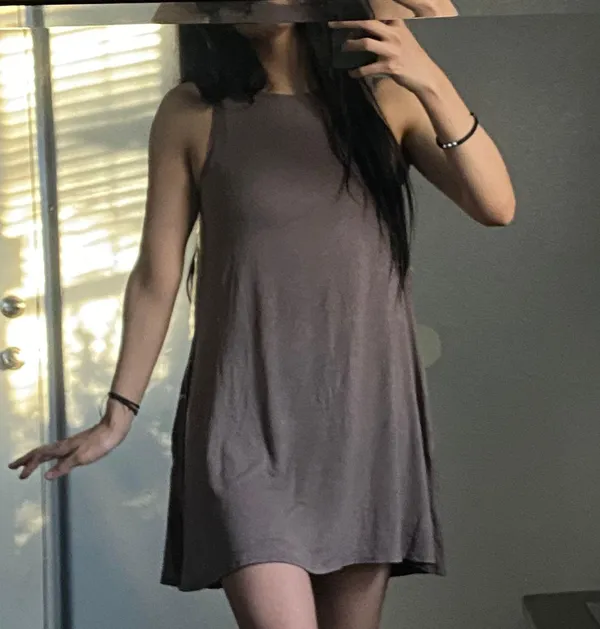 Socialite Dress Up Taupe Mini Dress - Image 6