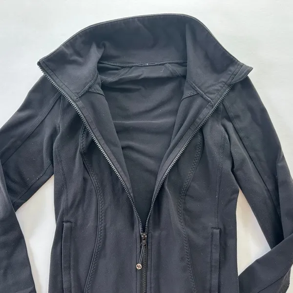 Lululemon Nice Asana Jacket Black Size 4 Long Full Zip Luon Travel Layer Outdoor - Image 6