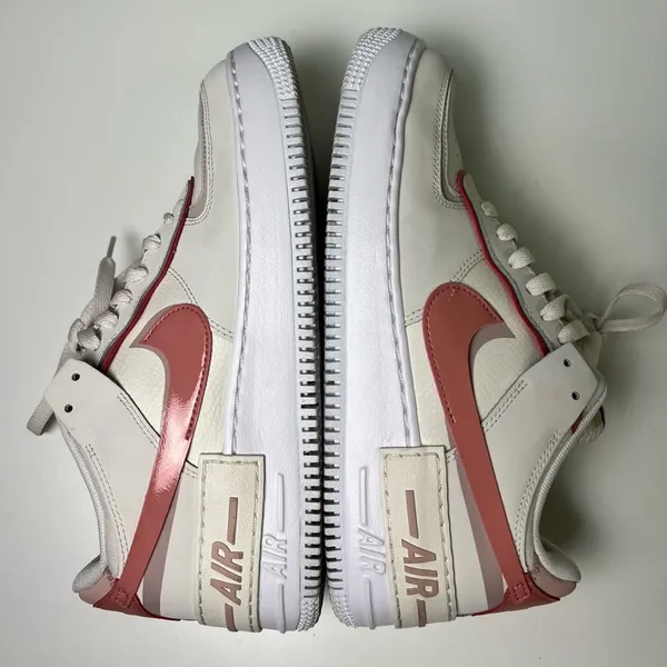Nike Air Force 1 Shadow Womens Phantom/Pink Oxford/White/Red Stardust Sneakers10 - Image 7