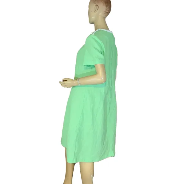 Vintage Holly Hill 1960'S Green Shift Dress (Appx Large) - Image 6