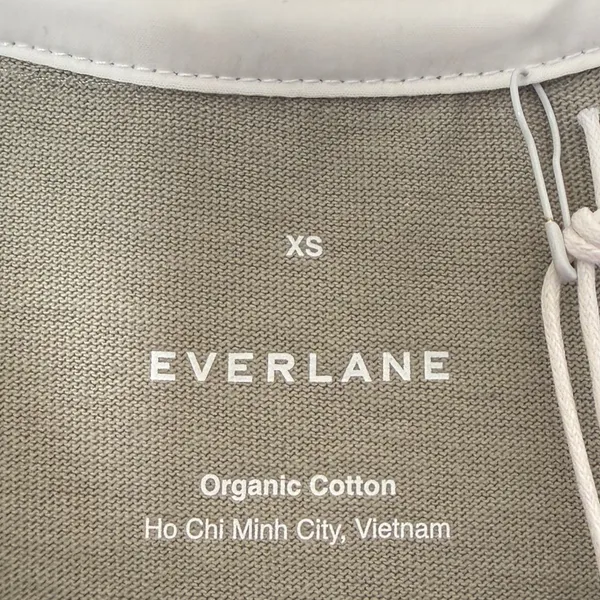 Everlane Organic Cotton Polo Dress Fog Green White Collar XS Short Sleeve Mini - Image 6