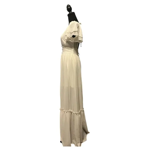 Windsor Summer Daydream Ivory Ruffled Chiffon Maxi Dress (NWT) - Image 7