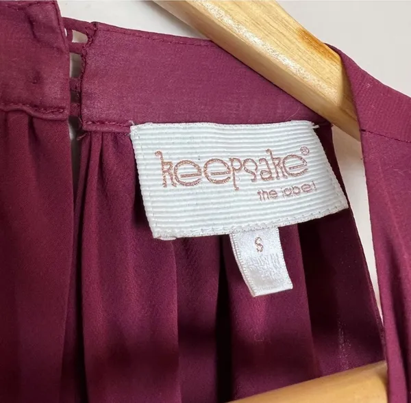 CLEAROUT! Burgundy Keepsake the Label Ruched Halter Dress Size S Like New - Image 6