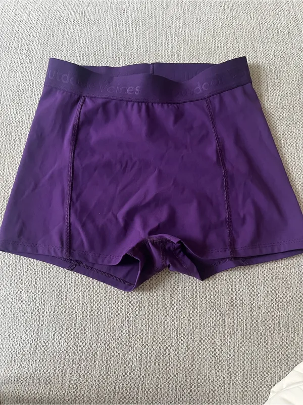 Outdoor Voices Womens‎ Small Zoom 1.5 Bloomer Shorts Acai Purple Stretch - Image 2