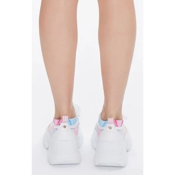 Chic Juicy Couture Multicolor Watercolor Low-Top Sneakers Size 7‎ Sweet - Image 3