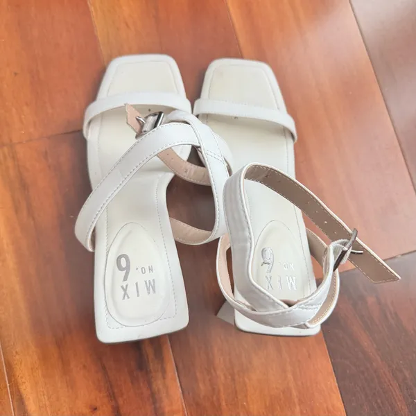 Mix No. 6 Alyanna Sandal in White | Size 8 - Image 2