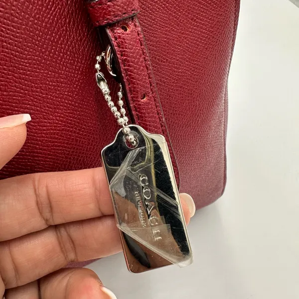 Coach Turnlock Carryall 29 Red Wine - Image 6