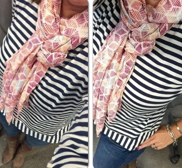 CABI bengal stripe asymmetrical hem top - Image 7