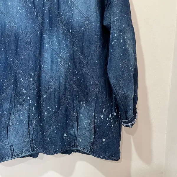 Anthropologie Pilcro Quilted Denim‎ Kimono Jacket Western Lounge Sz S - Image 7