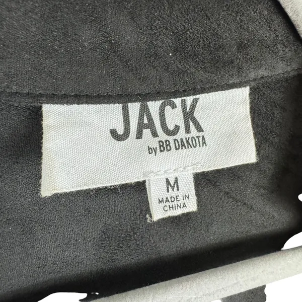 Jack By BB Dakota Big City Nights Black‎ Open Blazer Jacket Faux Suede Medium - Image 5