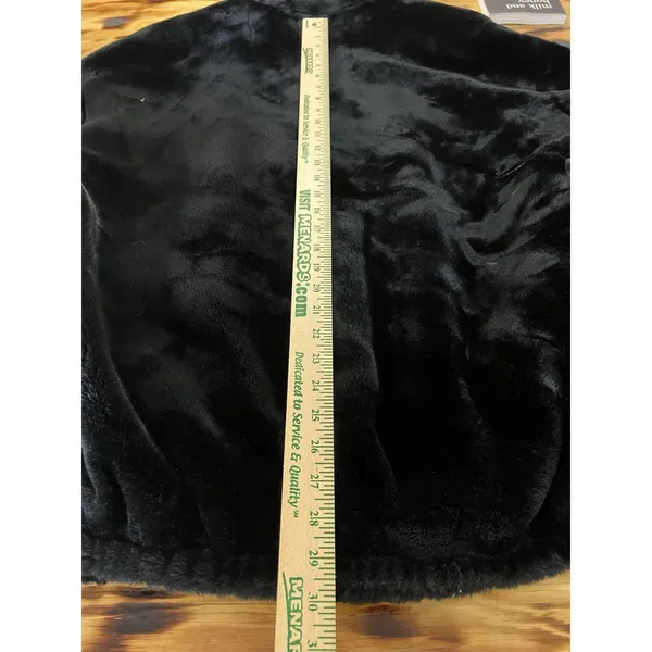 Gallery Coat Sz Large Black‎ Faux Fur Hooded Luxurious City Formal Designer - Image 9