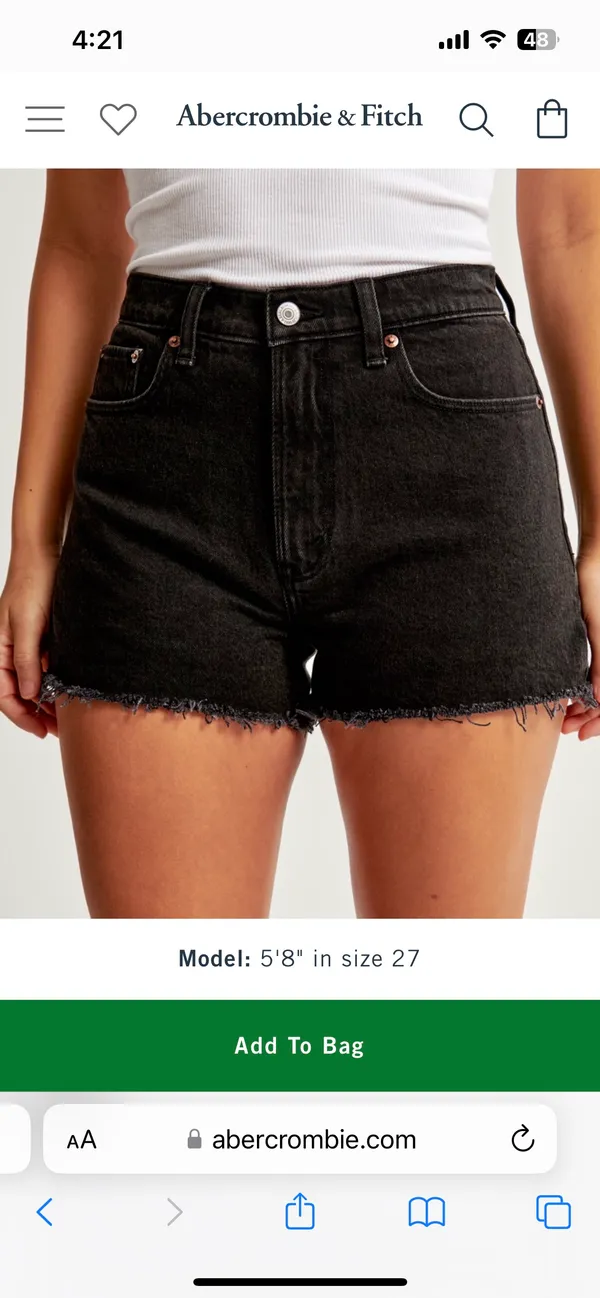 Abercrombie The Mom Short High Rise - Image 4