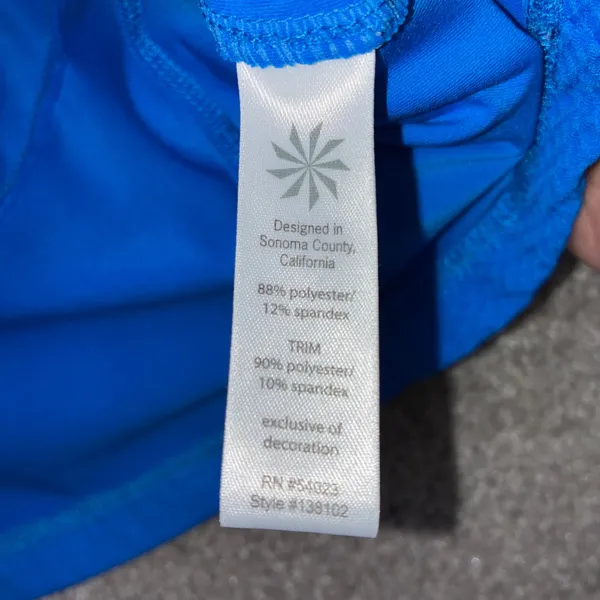 Athleta Candescent 1/2 Zip Pullover‎ Womens XXS Blue Mesh Running Athletic Top - Image 8