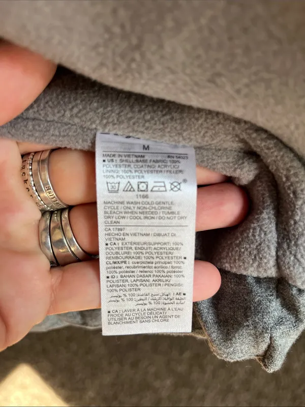 Old Navy women’s Gray Puffer Jacket Insulated Coat Size M - Image 3