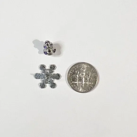 John Hardy Sterling Silver Snowflake‎ Tie Tack Lapel Pin - Image 4