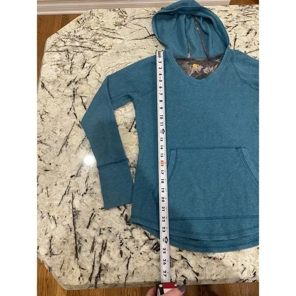 Carhartt‎ Women's Meadow Hoodie Teal in Size Small - Image 4