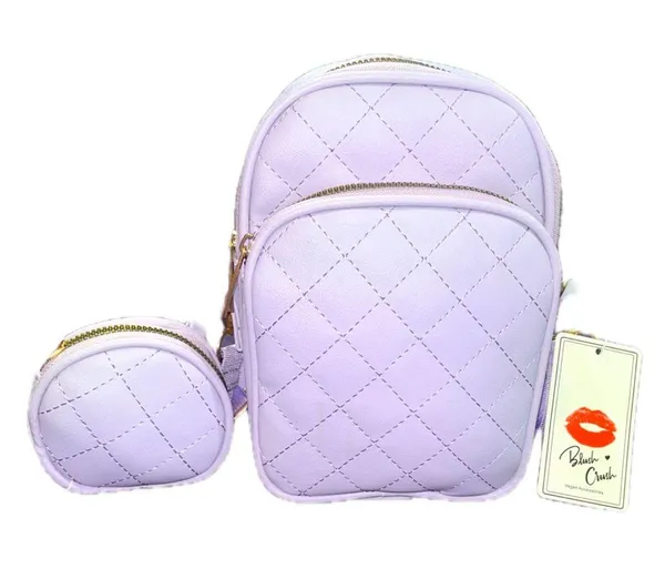 NWT Vegan Leather 2-Piece Lavender Crossbody Phone Holder - Image 2