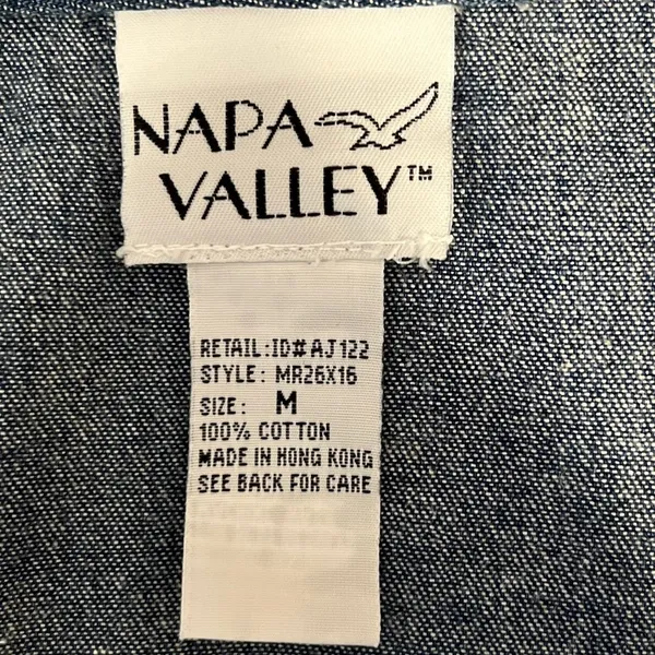 Vintage Napa Valley 90s Denim Embroidered Cottagecore Hearts Flowers Vest M - Image 8