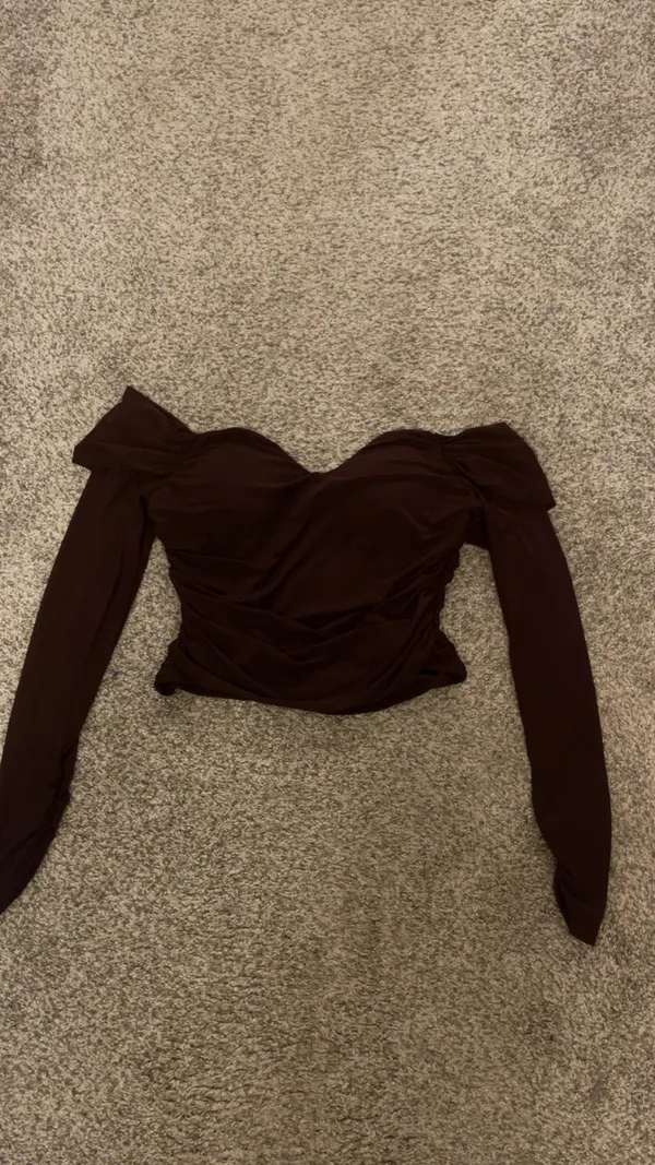 Revolve Brown Off The Sleeves Top - Image 2