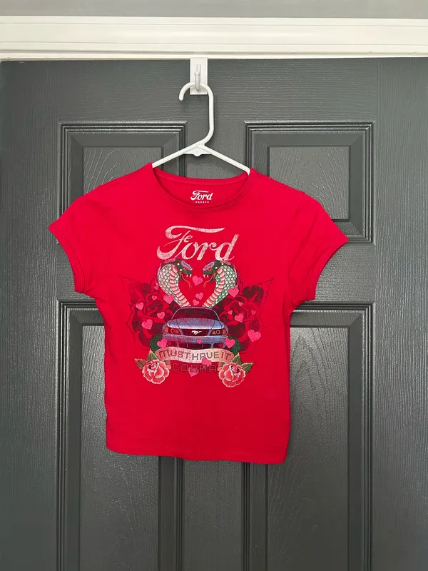 PacSun Red Ford Mustang Graphic Tee - Image 4