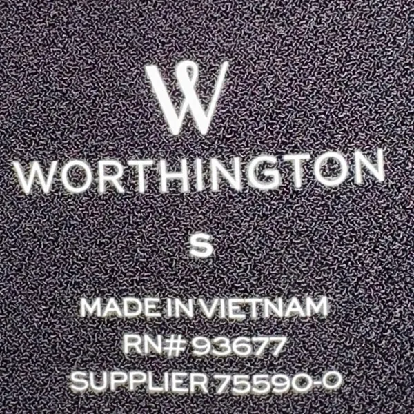 Worthington Sleeveless Blouse Small‎ Black Blue Floral V-Neck Work Office Top - Image 3