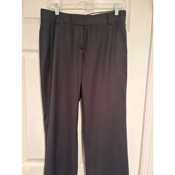 J.Crew City Fit Women 6T Black 100% Wool Straight Leg Dress Pants - Image 3