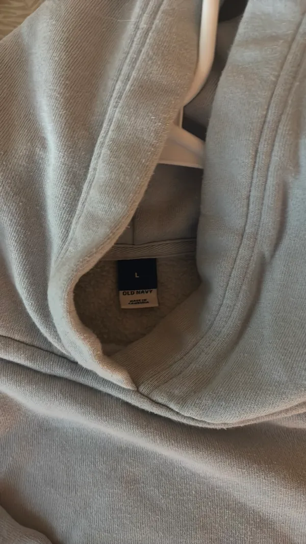 Old Navy Blue Cropped Hoodie - Image 2