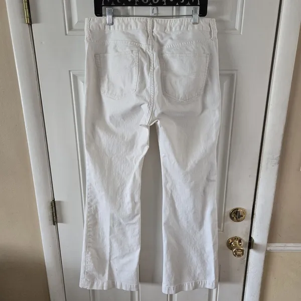 Gap 1969 Long & Lean White Sexy Bootcut Jeans Size 12 / 31x32 Y2K Mid Rise Denim - Image 2