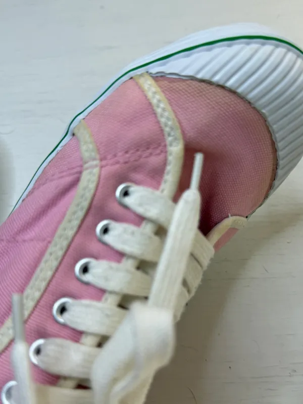 90's Polo Ralph Lauren light pink Canvas sneakers (size 8) vintage preppy Y2K - Image 3