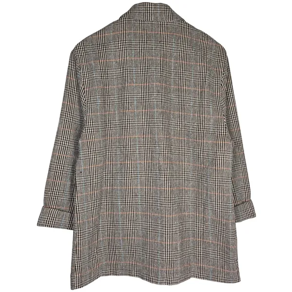 Miou Muse Plaid Blazer‎ Women's Size M Double Breasted Longline Oversized Jacket - Image 2