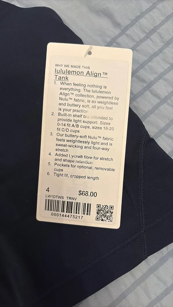 Lululemon Align Tank Navy - Image 2