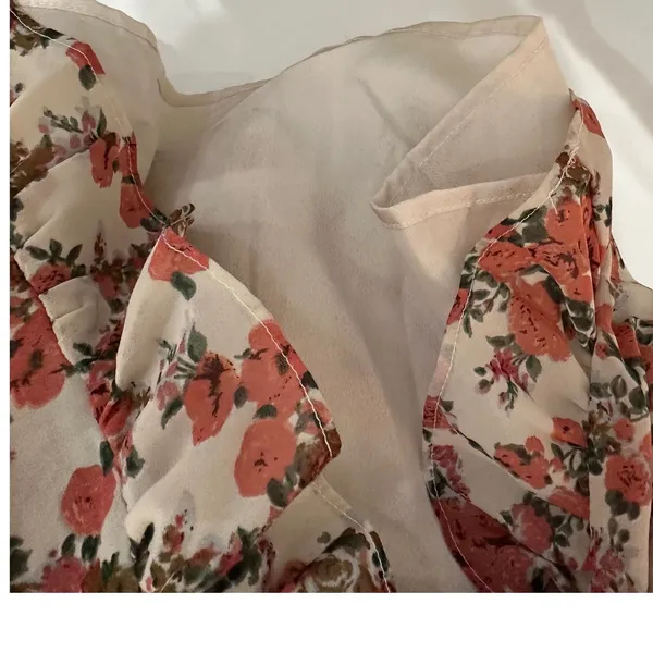 Nasty Gal Bud‎ Times Pink Floral Mini Dress Size 4 NWT Ruffle Tie Straps Girly - Image 14