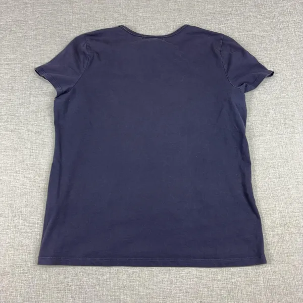 Lauren Ralph Lauren T-Shirt Womens L Blue Crew Neck Short Sleeve Colorblock - Image 11