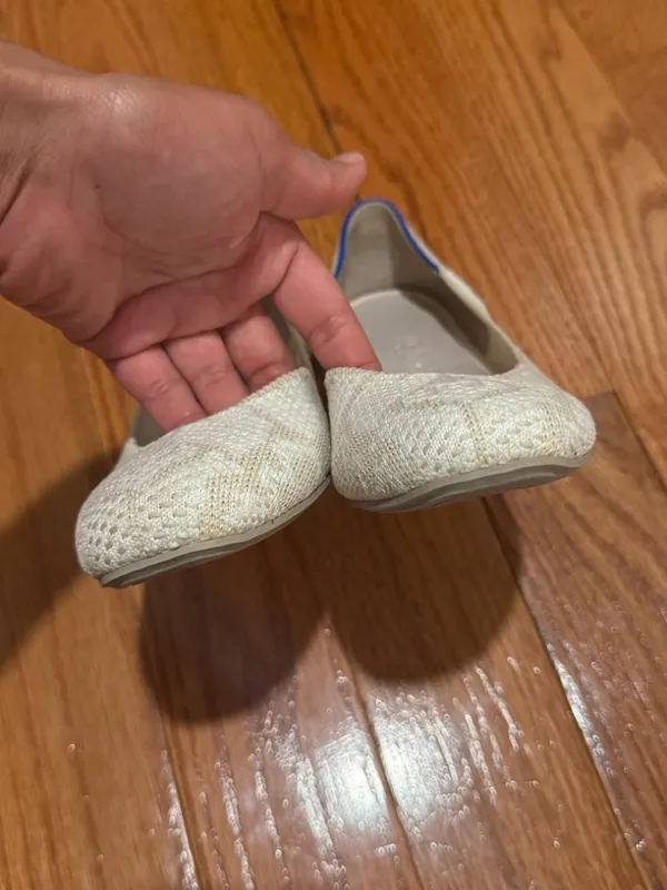 Rothy’s Square Toe Ballet Flats Size 8 White - Image 2