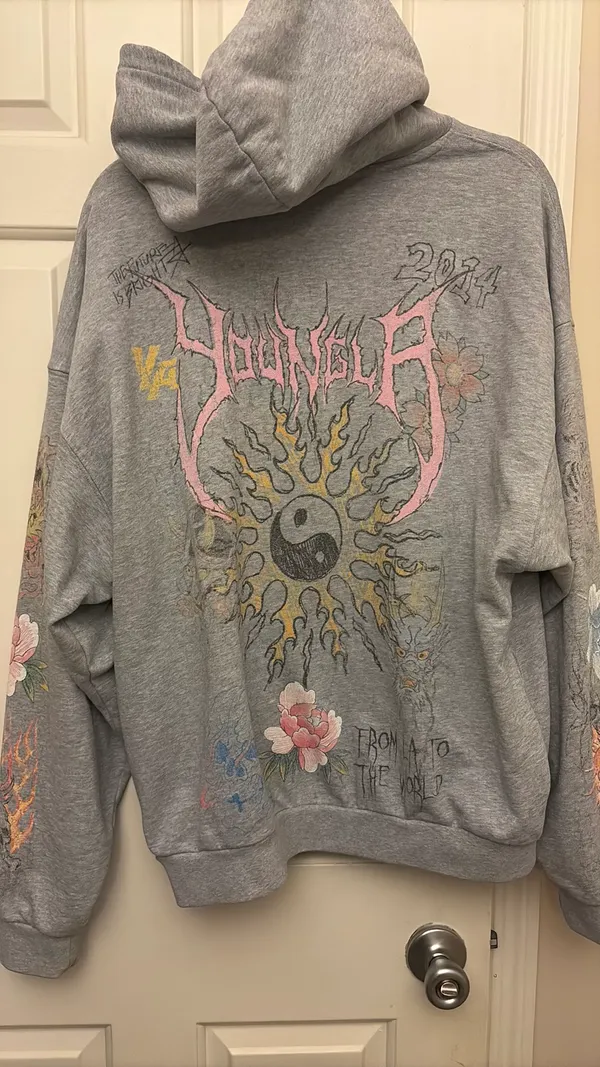 YoungLA Hoodie Women’s Grey - Image 6